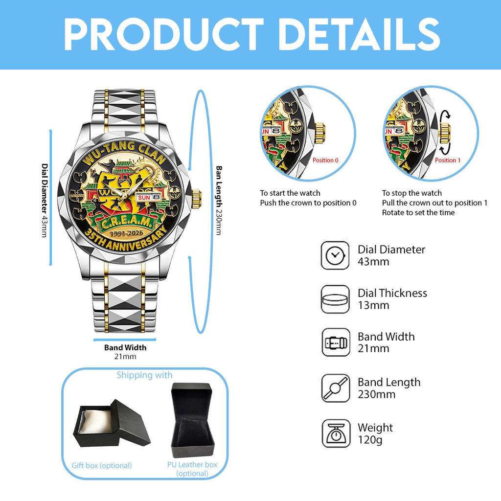 Wu-Tang Clan 35th Anniversary 2026 Alloy Luxury Quartz Watch – TANTN20958
