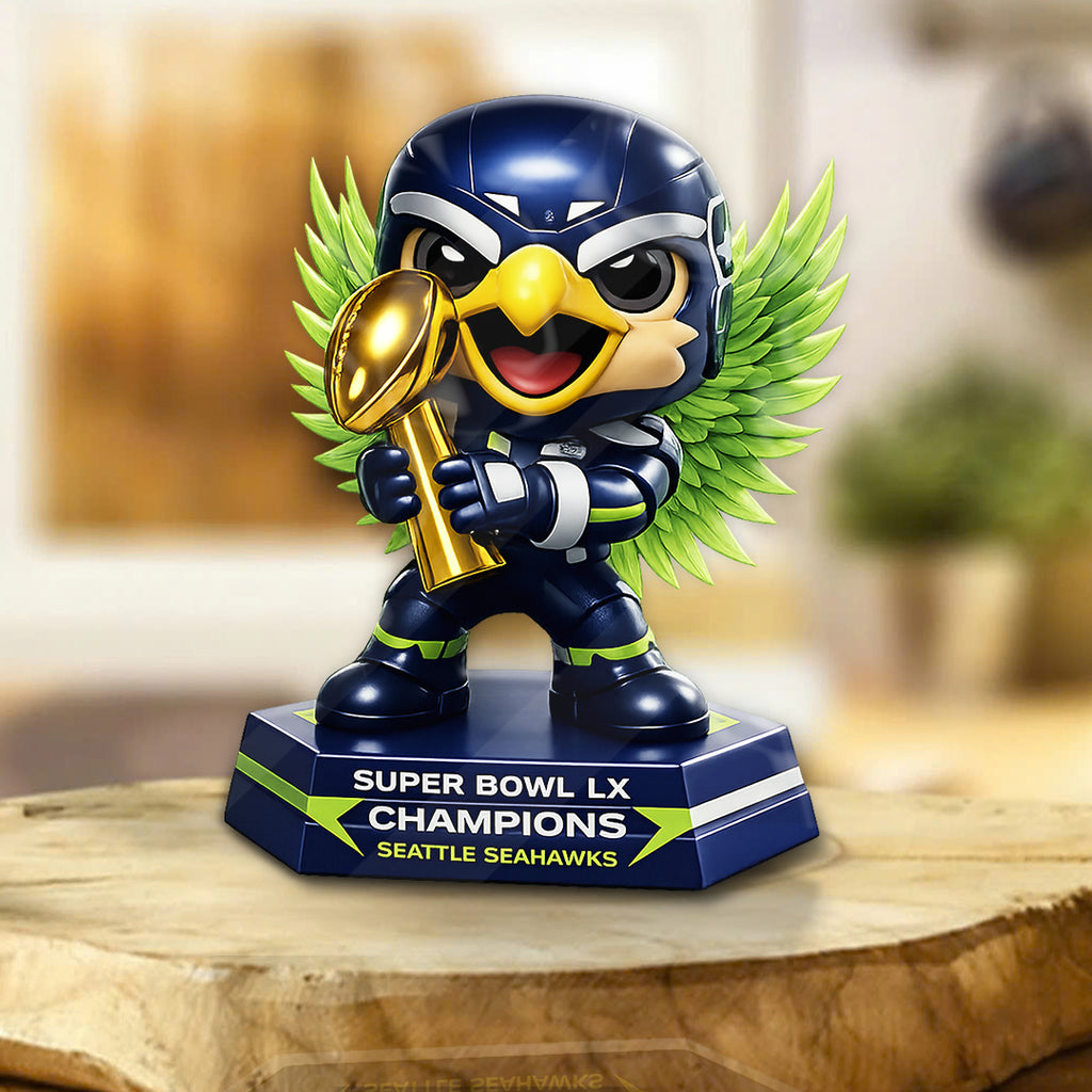 Seattle Seahawks 2025 Super Bowl LX Champions Custom Shape Acrylic Plaque – TANTN20974