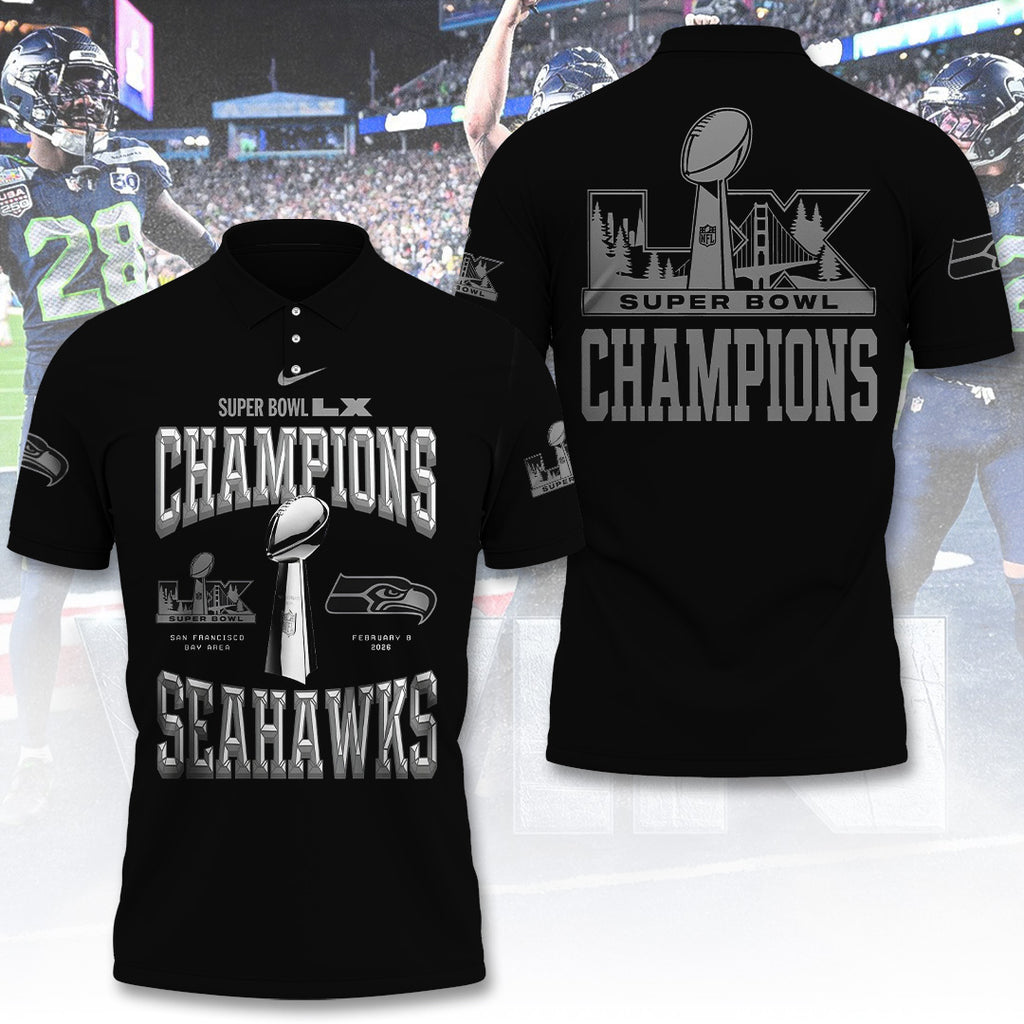 Seattle Seahawks 2025 Super Bowl LX Champions 3D Apparel – TANTN20980