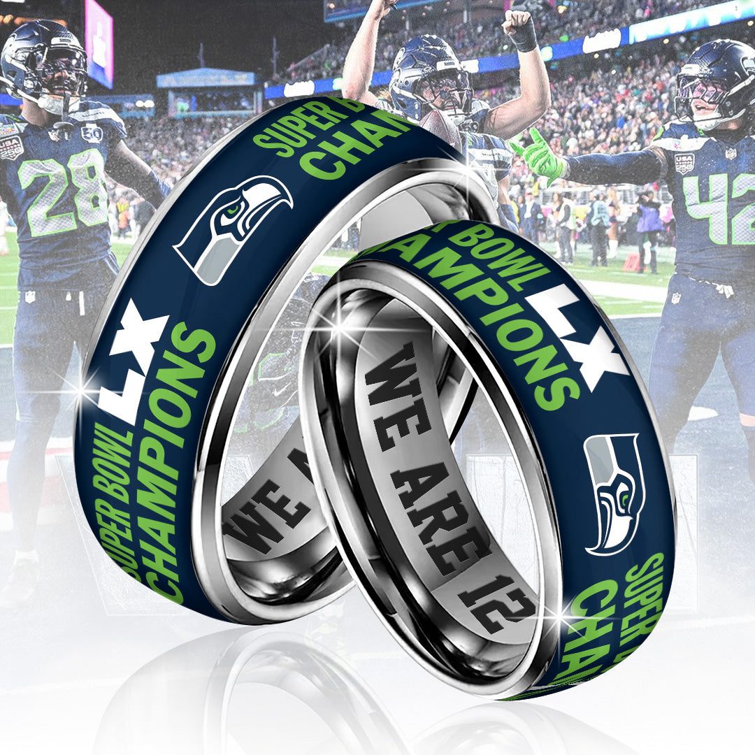 Seattle Seahawks 2025 Super Bowl LX Champions Custom Alloy Ring – TANTN20993
