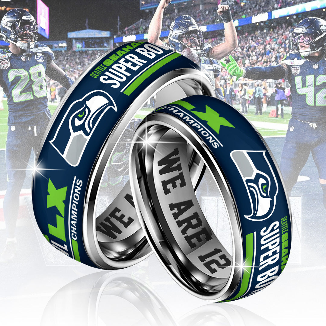 Seattle Seahawks 2025 Super Bowl LX Champions Custom Alloy Ring – TANTN21014