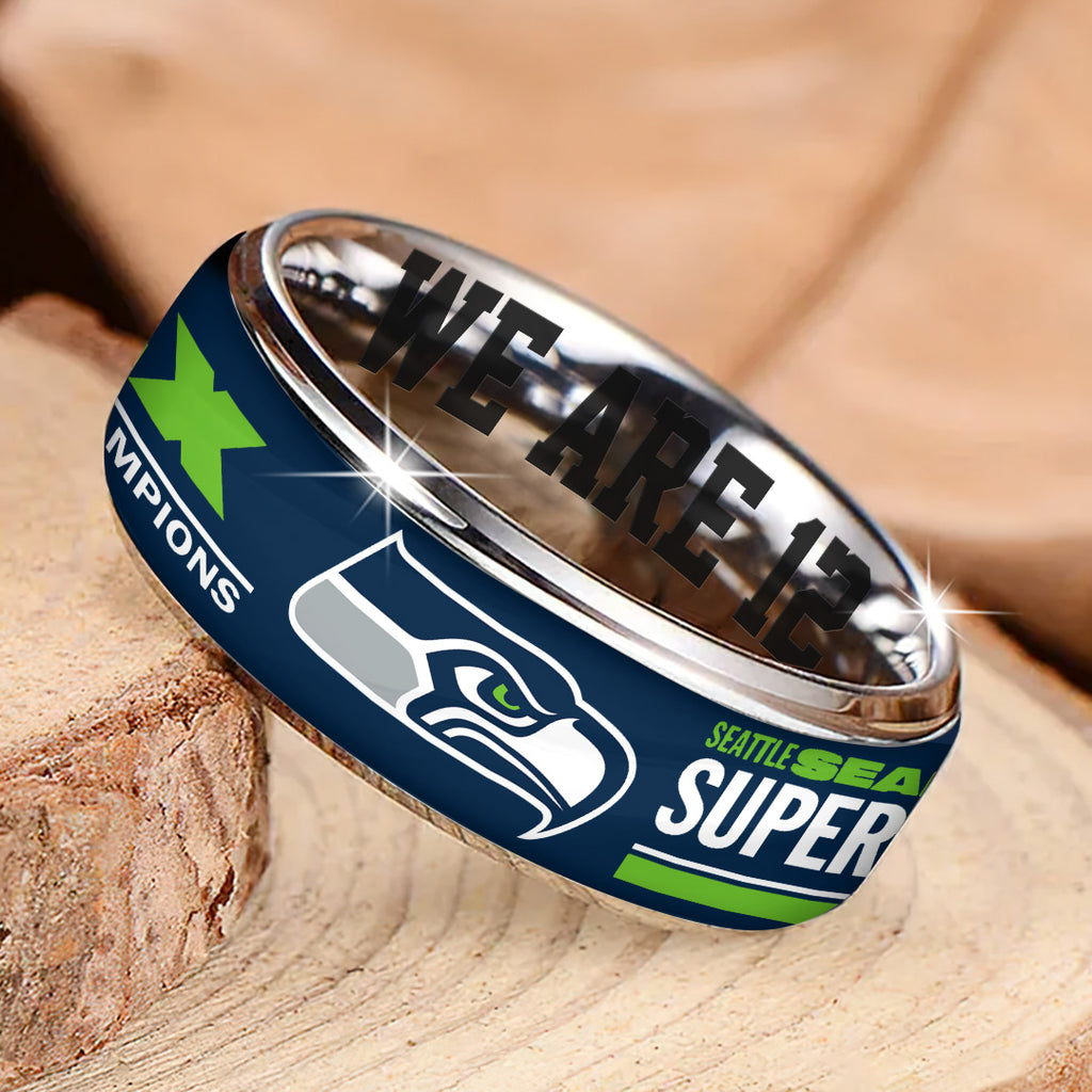 Seattle Seahawks 2025 Super Bowl LX Champions Custom Alloy Ring – TANTN21014