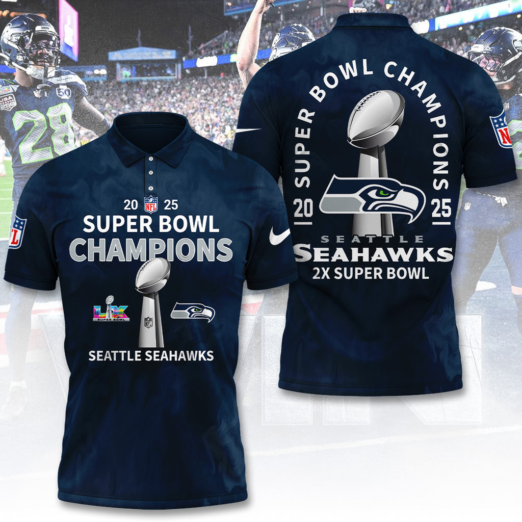Seattle Seahawks 2025 Super Bowl LX Champions 3D Apparel – TANTN21021