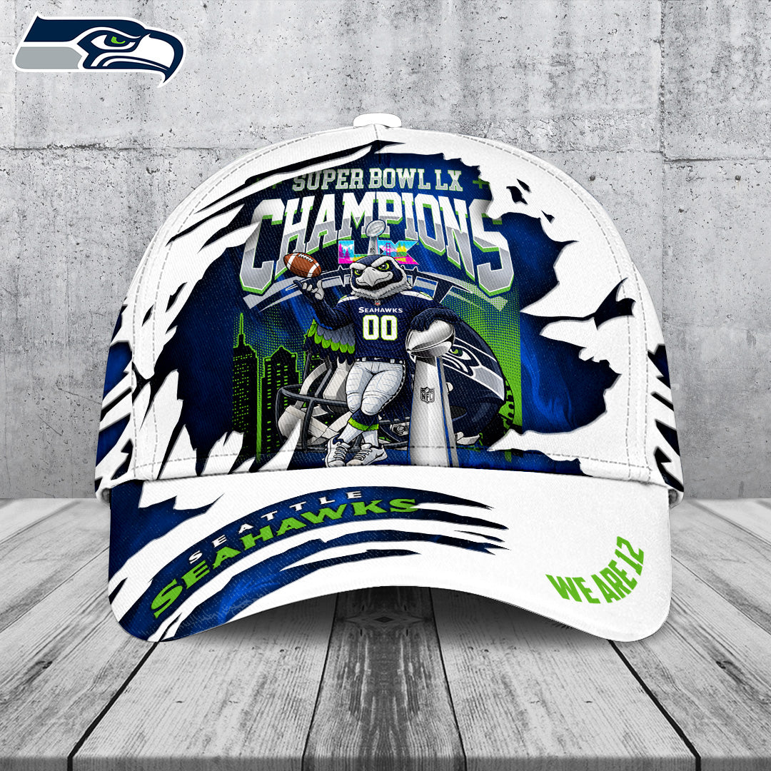 Seattle Seahawks 2025 Super Bowl LX Champions Classic Cap – TANTN21066