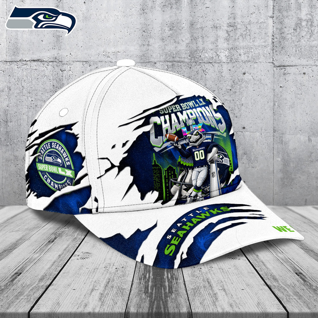 Seattle Seahawks 2025 Super Bowl LX Champions Classic Cap – TANTN21066