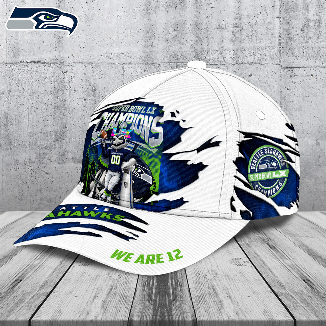 Seattle Seahawks 2025 Super Bowl LX Champions Classic Cap – TANTN21066