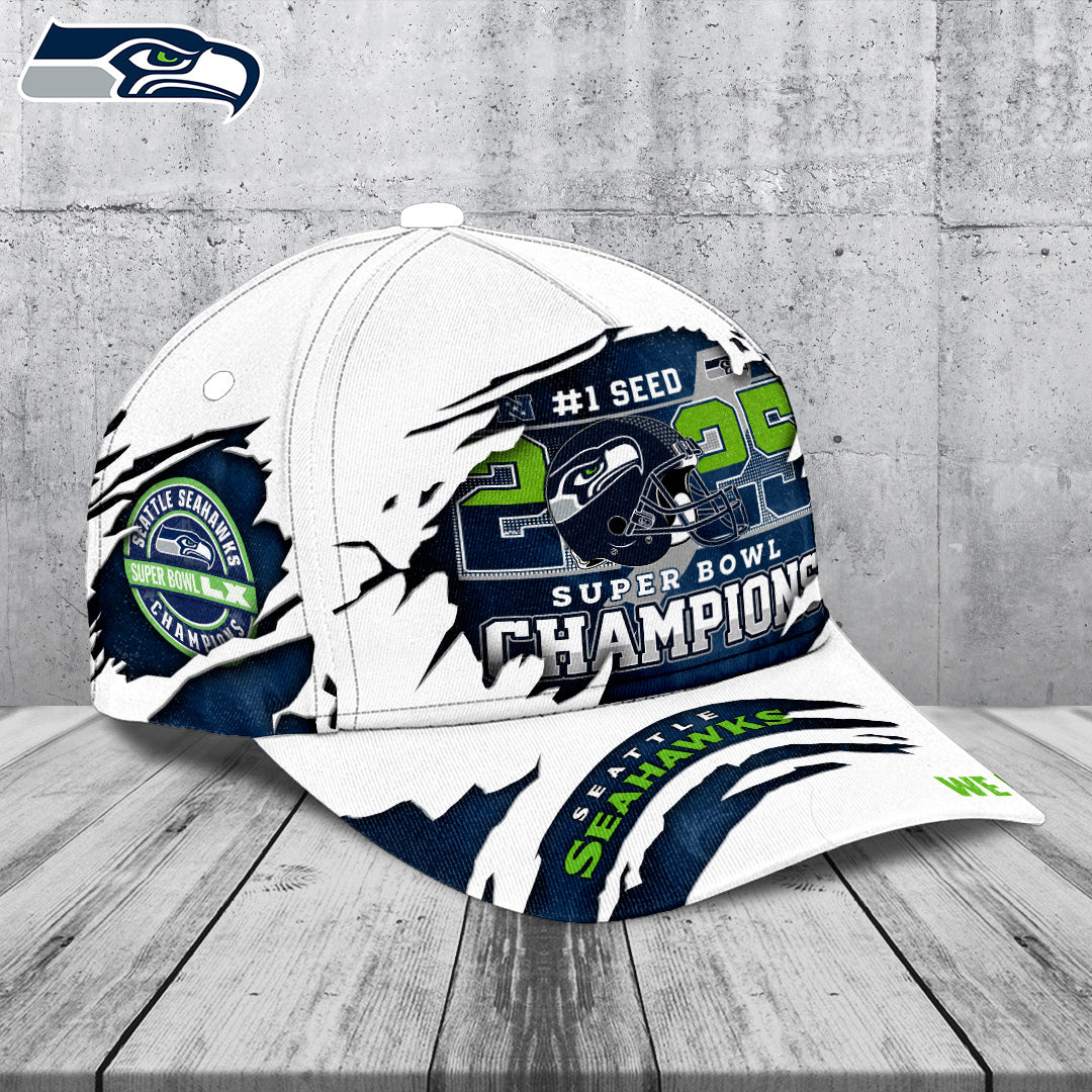 Seattle Seahawks 2025 Super Bowl LX Champions Classic Cap – TANTN21068