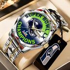 Seattle Seahawks 2025 Super Bowl LX Champions Alloy Luxury Quartz Watch – TANTN21152