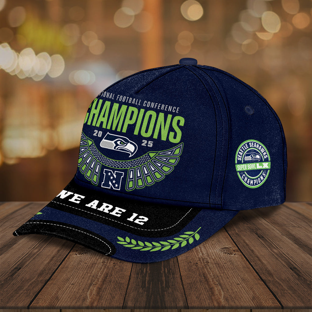 Seattle Seahawks 2025 Super Bowl LX Champions Classic Cap – TANTN21224