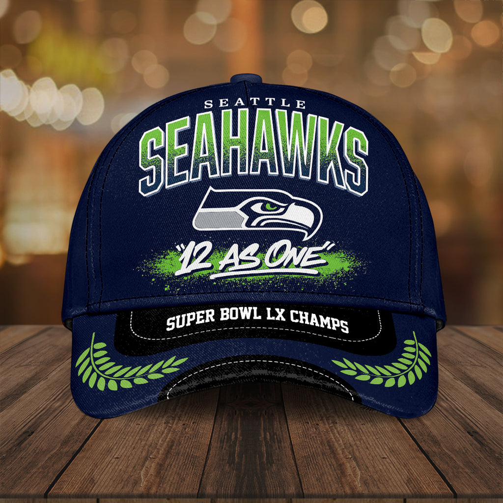 Seattle Seahawks 2025 Super Bowl LX Champions Classic Cap – TANTN21248