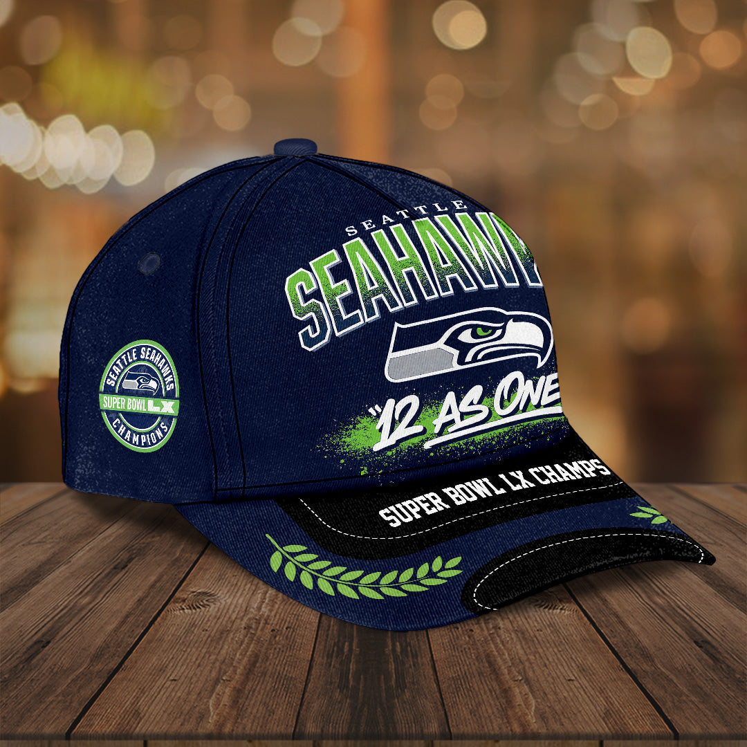 Seattle Seahawks 2025 Super Bowl LX Champions Classic Cap – TANTN21248