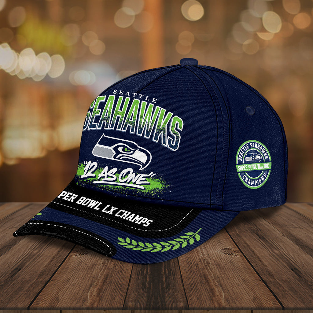 Seattle Seahawks 2025 Super Bowl LX Champions Classic Cap – TANTN21248