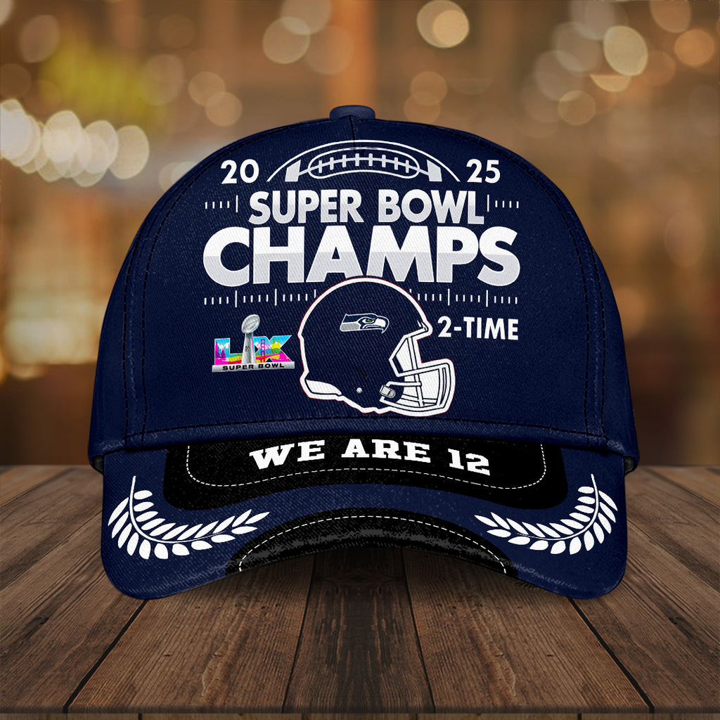 Seattle Seahawks 2025 Super Bowl LX Champions Classic Cap – TANTN21249