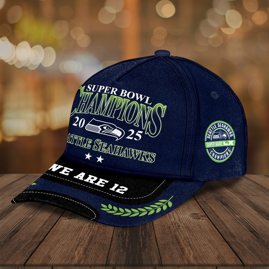 Seattle Seahawks 2025 Super Bowl LX Champions Classic Cap – TANTN21250
