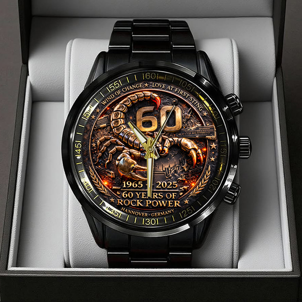 Scorpions 60th Anniversary Black Stainless Steel Watch – TANTN21291