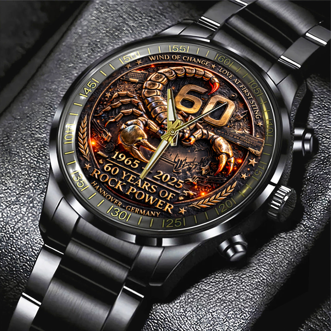 Scorpions 60th Anniversary Black Stainless Steel Watch – TANTN21291