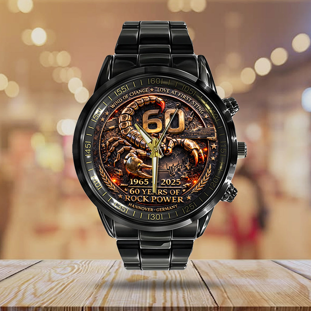 Scorpions 60th Anniversary Black Stainless Steel Watch – TANTN21291