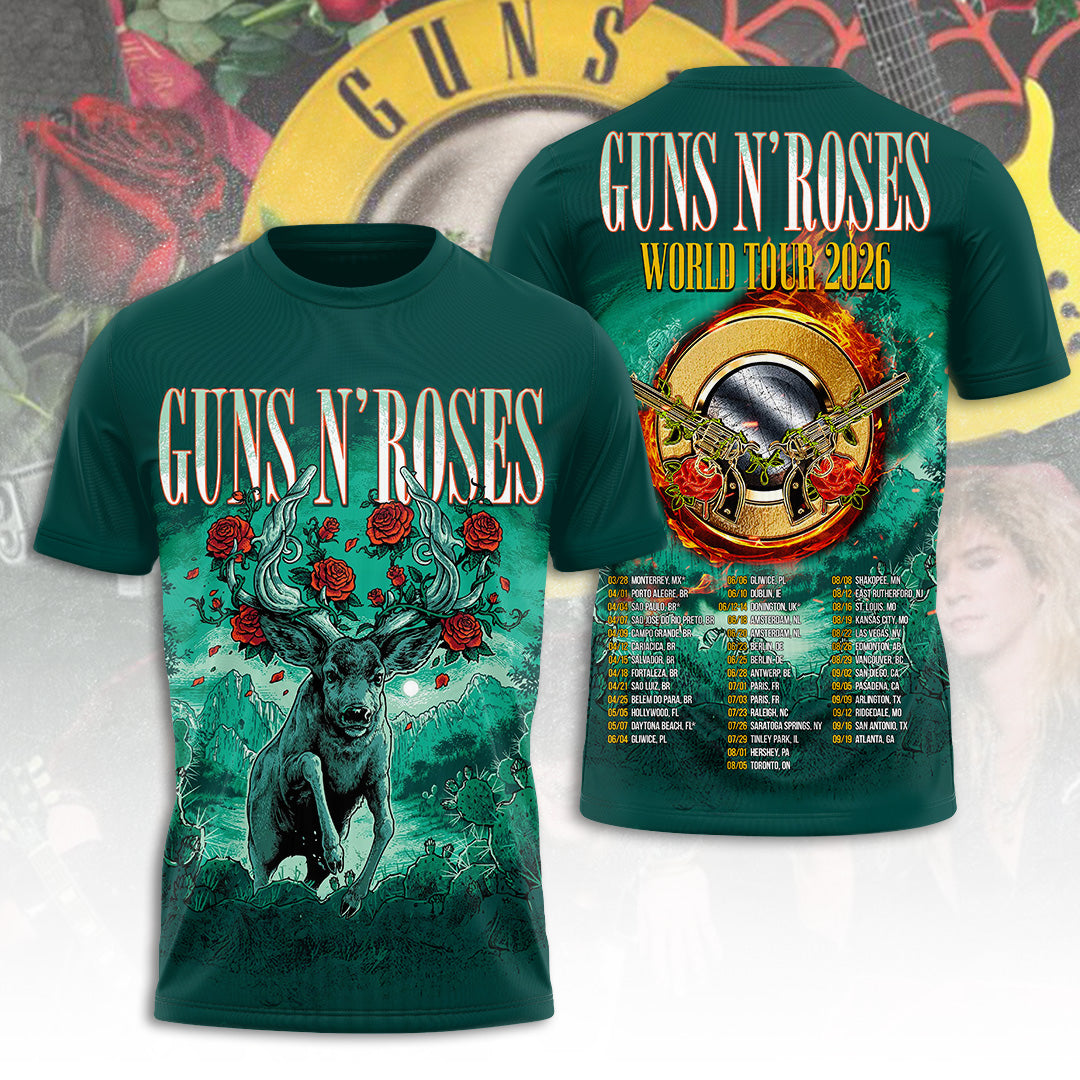 Guns N' Roses Tour 2026 3D Apparel – TANTN21980