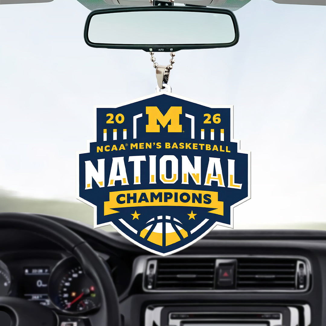Michigan Wolverines 2026 Men's Basketball National Champions Custom shape 2-sided Acrylic Car Ornament – TANTN22127