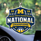 Michigan Wolverines 2026 Men's Basketball National Champions Custom shape 2-sided Acrylic Car Ornament – TANTN22127