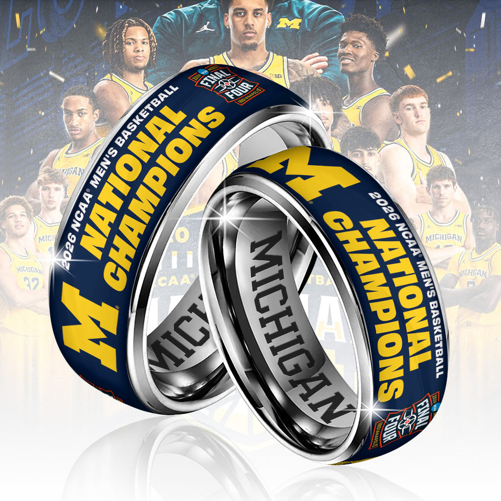 Michigan Wolverines 2026 Men's Basketball National Champions Custom Alloy Ring – TANTN22142