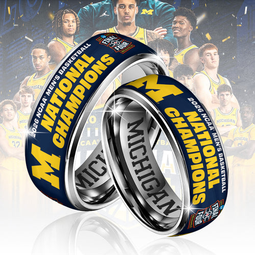 Michigan Wolverines 2026 Men's Basketball National Champions Custom Alloy Ring – TANTN22142