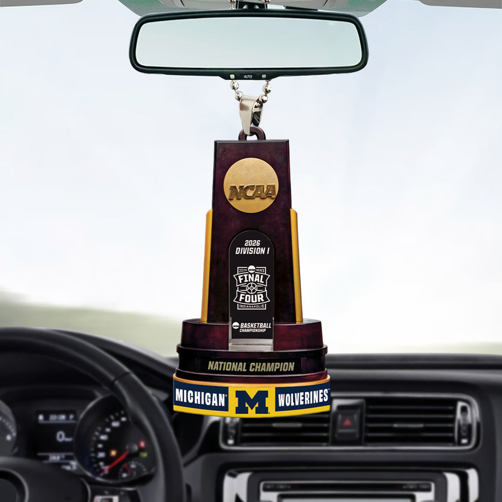 Michigan Wolverines 2026 Men's Basketball National Champions Custom shape 2-sided Acrylic Car Ornament – TANTN22144