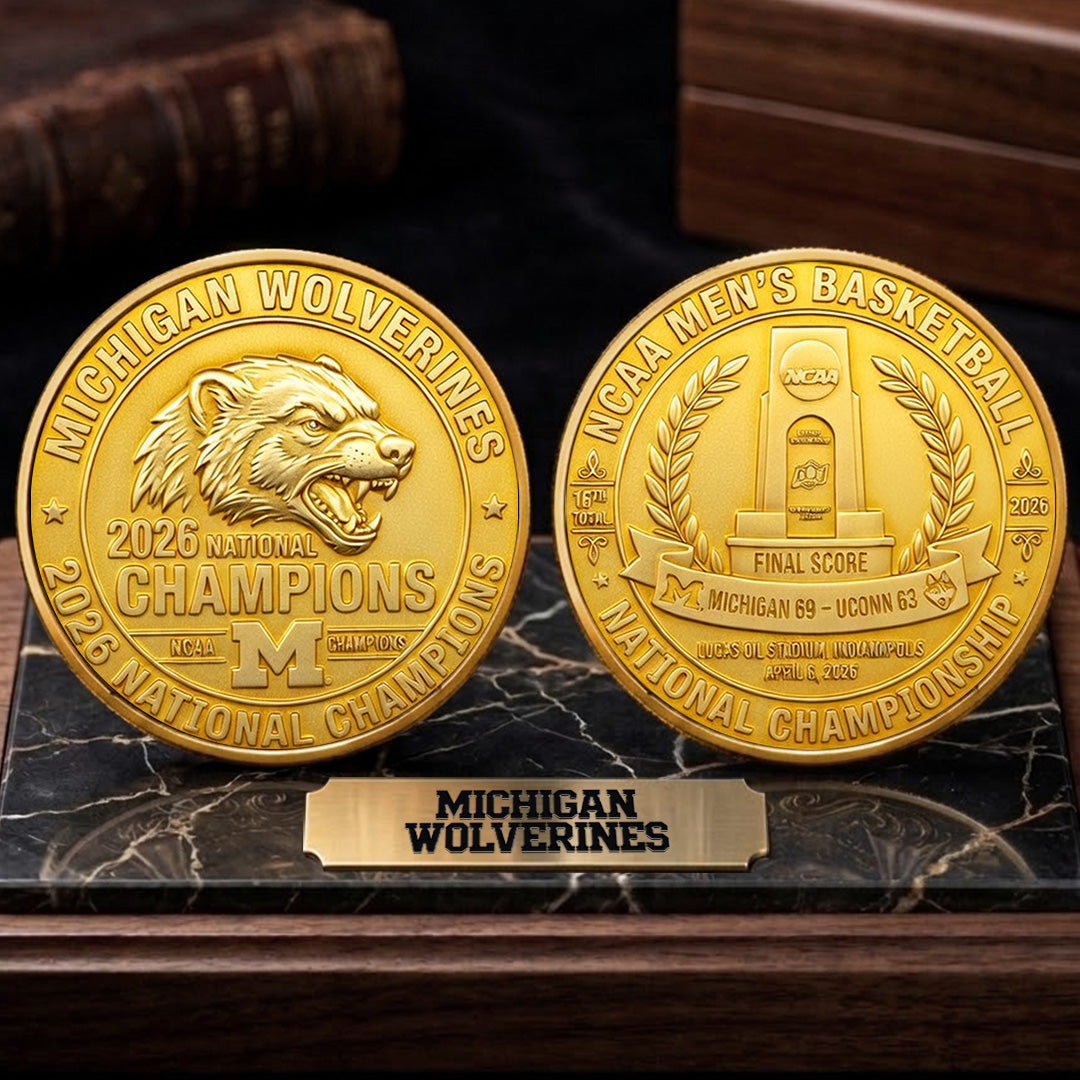 Michigan Wolverines 2026 Men's Basketball National Champions Commemorative Coin – TANTN22164