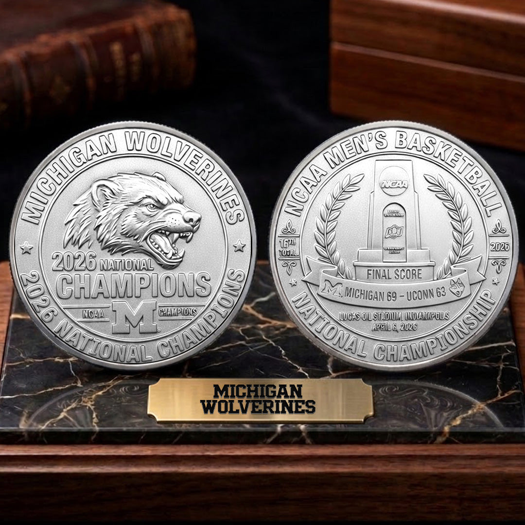 Michigan Wolverines 2026 Men's Basketball National Champions Commemorative Coin – TANTN22164