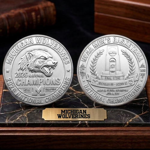 Michigan Wolverines 2026 Men's Basketball National Champions Commemorative Coin – TANTN22164