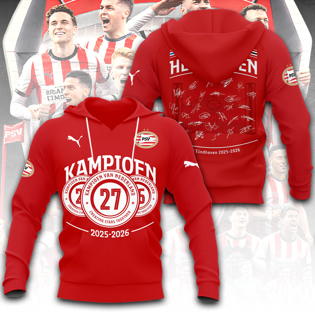 PSV Eindhoven Champions 2026 3D Apparel – TANTN22176