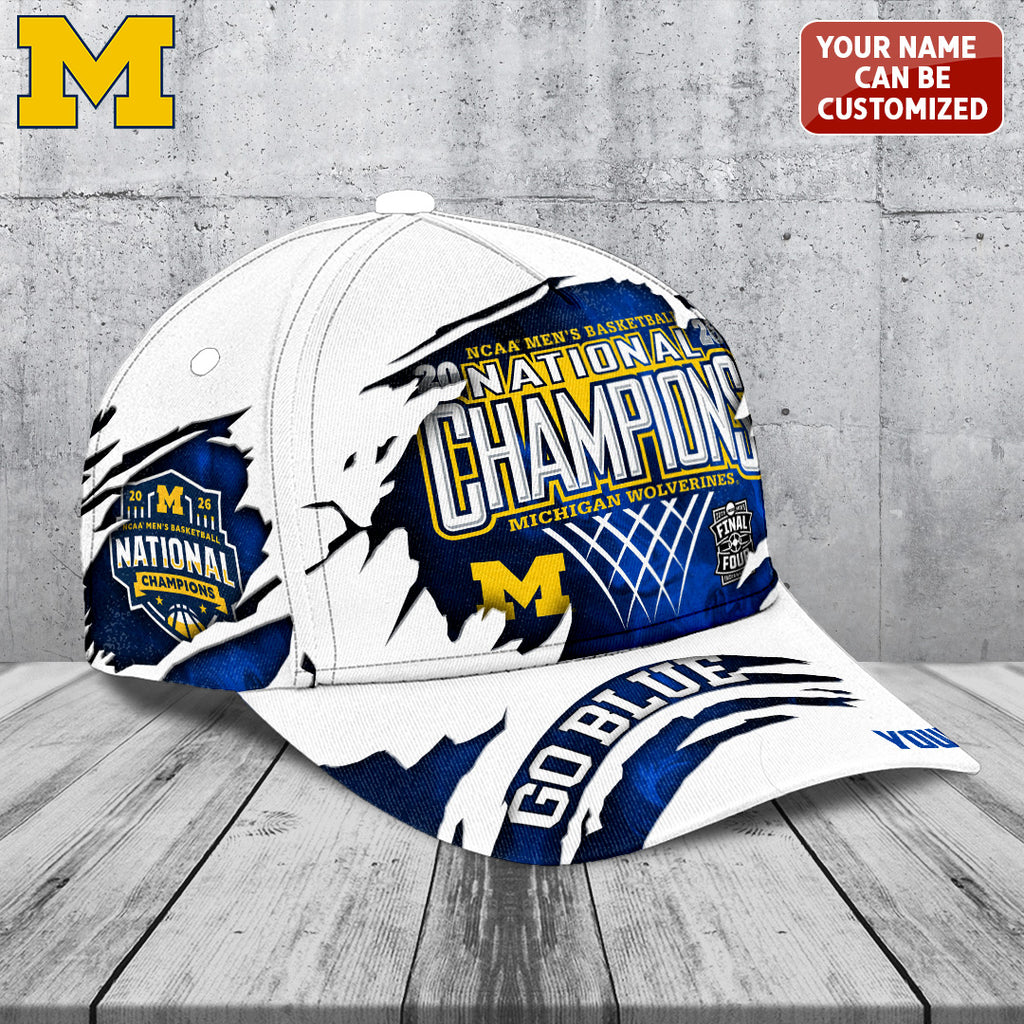 Personalized Michigan Wolverines 2026 Men's Basketball National Champions Classic Cap – TANTN22181