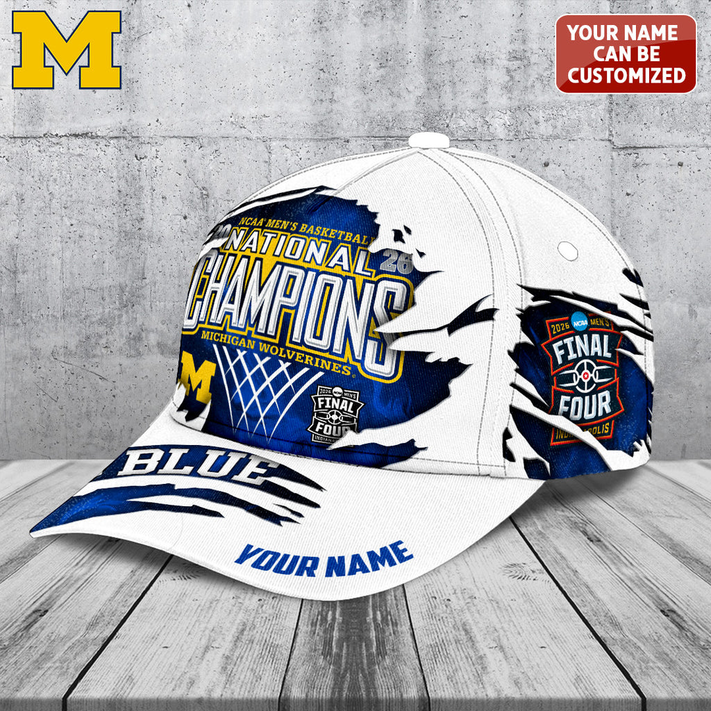 Personalized Michigan Wolverines 2026 Men's Basketball National Champions Classic Cap – TANTN22181