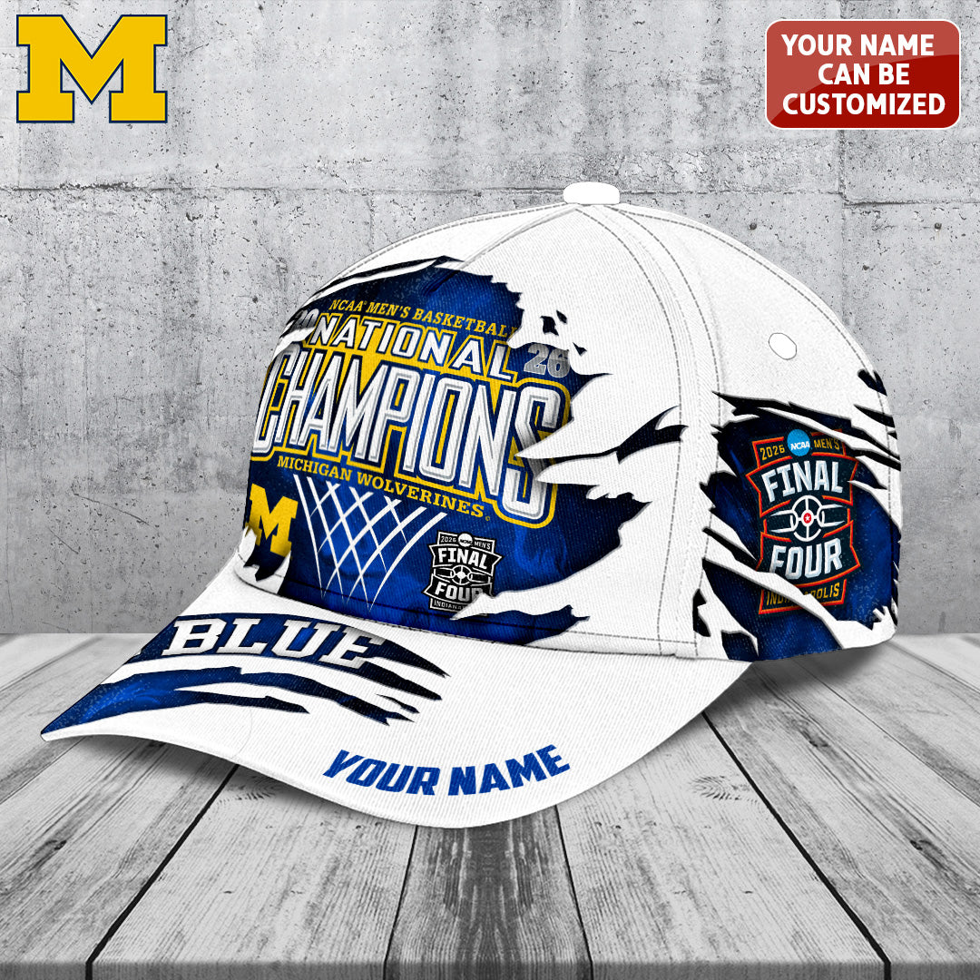 Personalized Michigan Wolverines 2026 Men's Basketball National Champions Classic Cap – TANTN22181