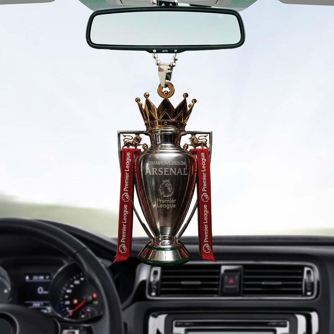 Arsenal FC Premier League Champions 25/26 Custom shape 2-sided Acrylic Car Ornament – TANTN23004