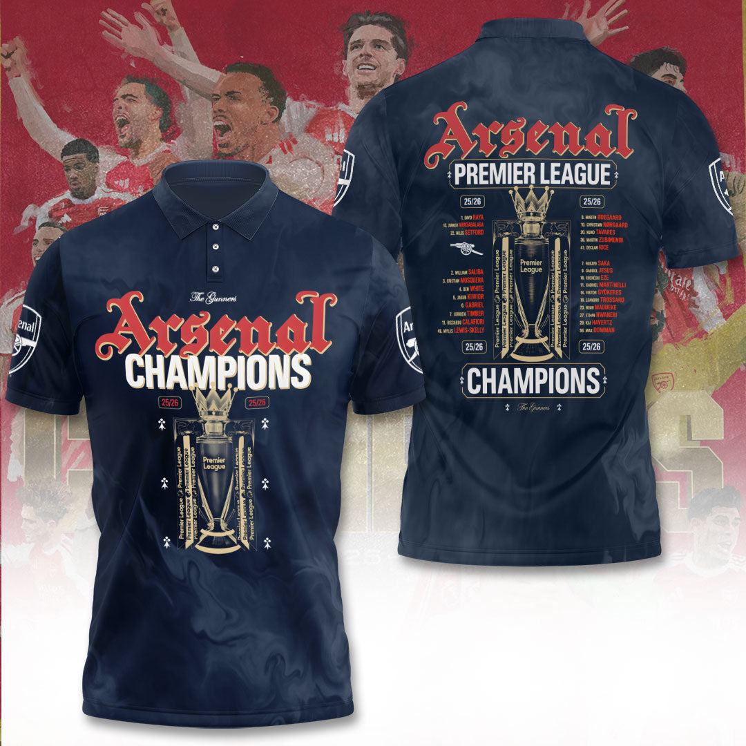 Arsenal FC Premier League Champions 25/26 3D Apparel – TANTN23007