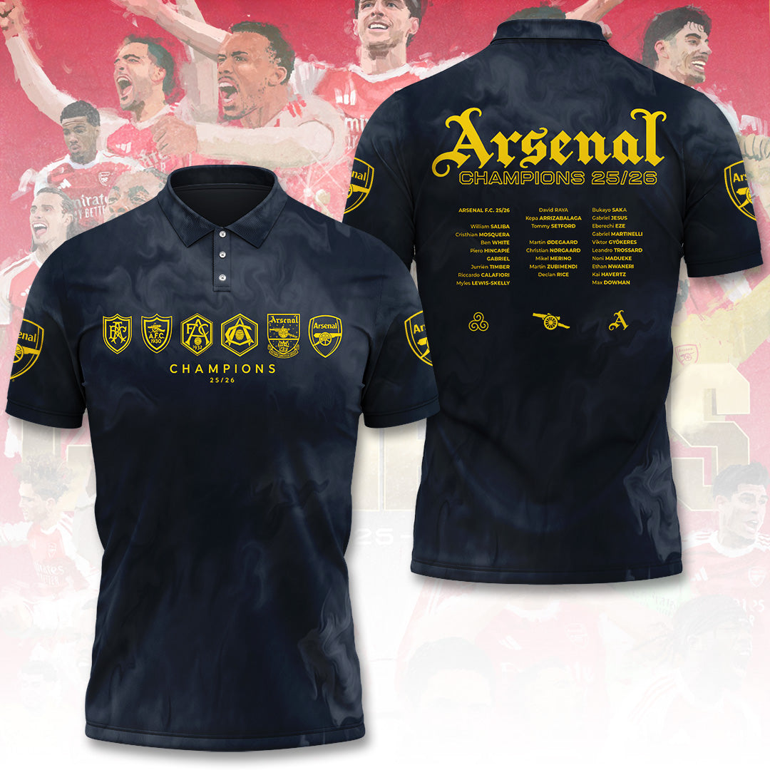 Arsenal FC Premier League Champions 25/26 3D Apparel – TANTN23009