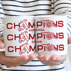 Arsenal FC Premier League Champions 25/26 Ceramic Mug – TANTN23024