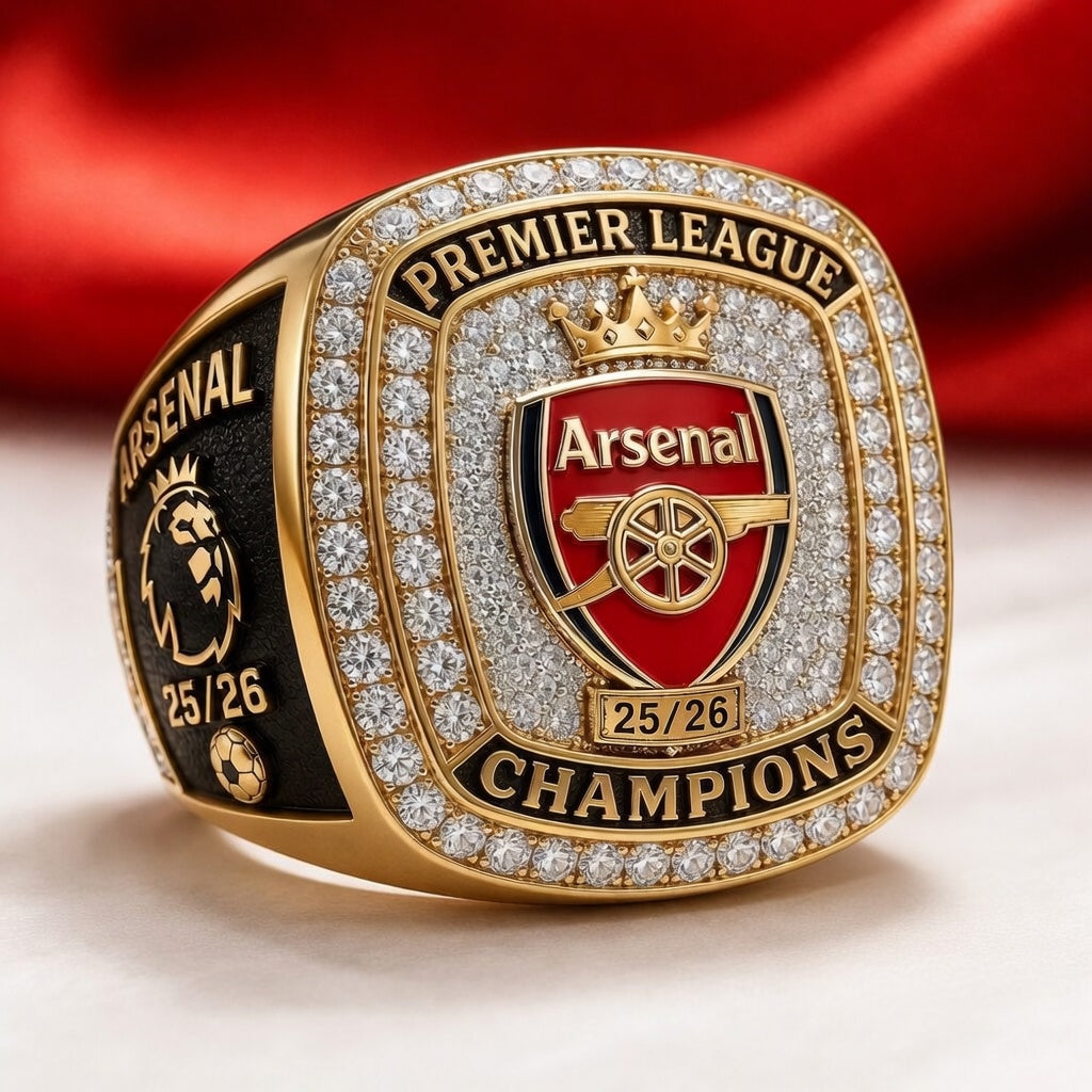 Arsenal FC Premier League Champions 25/26 3D Engraved Ring – TANTN23063