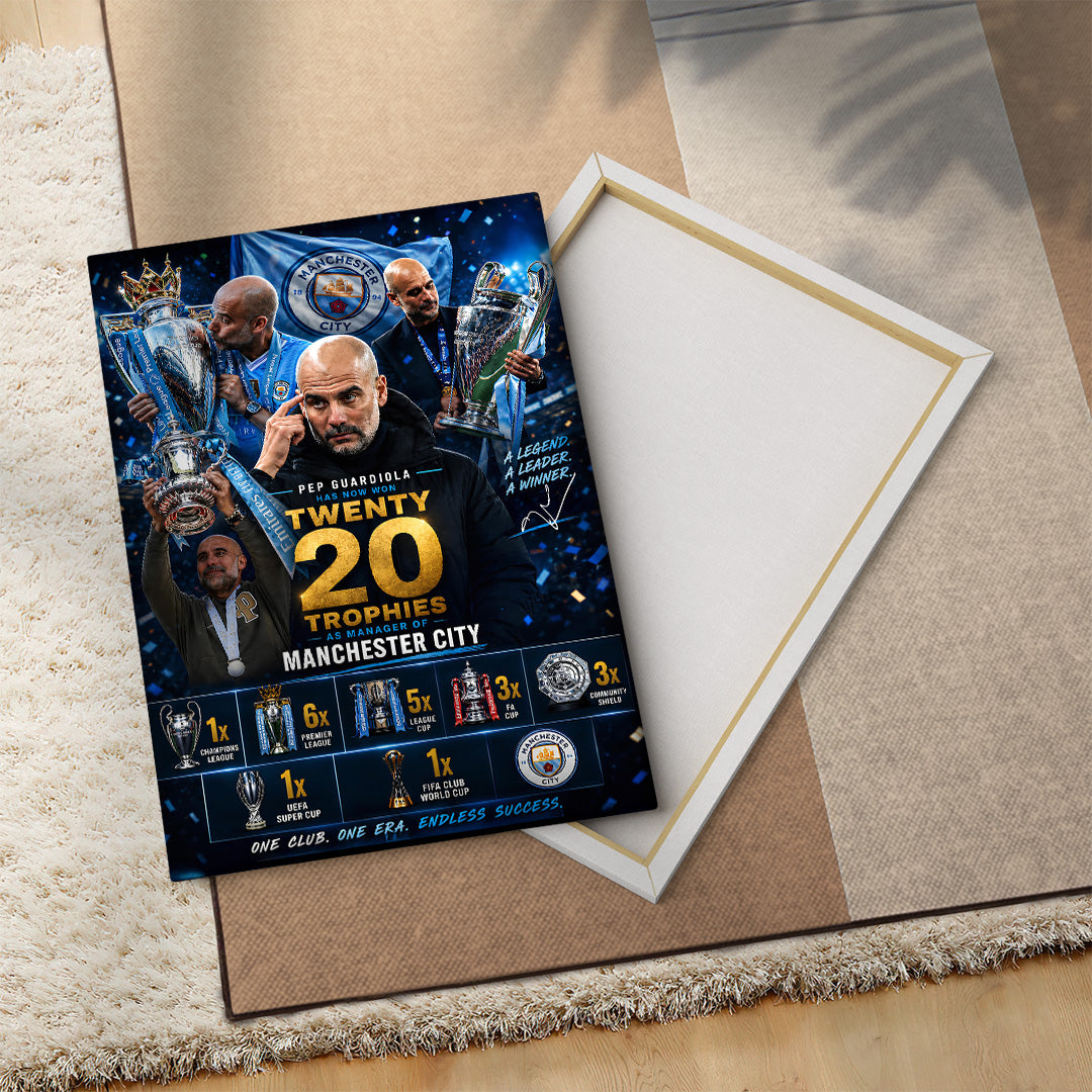 Manchester City x Pep Guardiola Rectangle Canvas With Inner Frame – TANTN23179