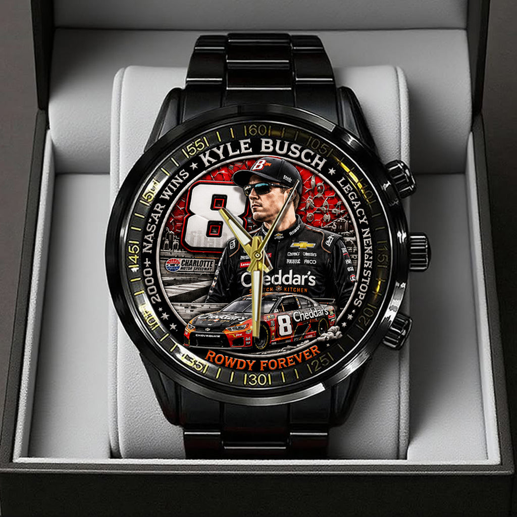 Kyle Busch Black Stainless Steel Watch – TANTN23203
