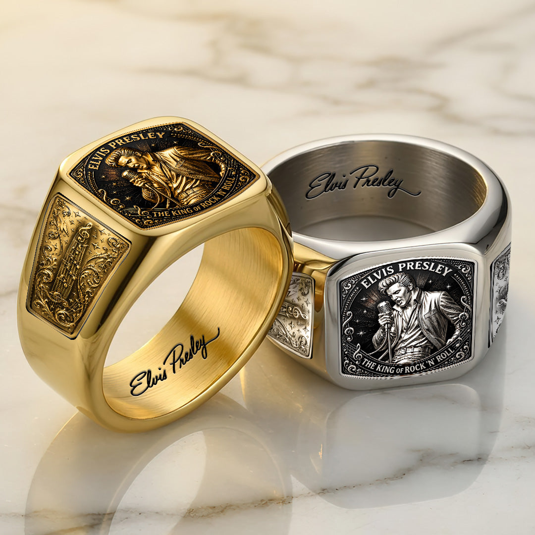 Elvis Presley 3D Engraved Ring – TANTN23232
