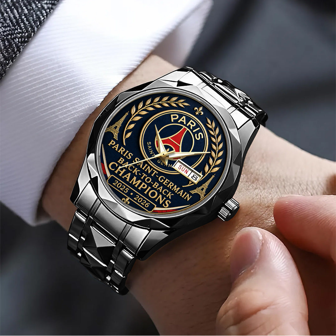 Paris Saint-Germain Champions of Europe 25/26 Alloy Luxury Quartz Watch – TANTN23297