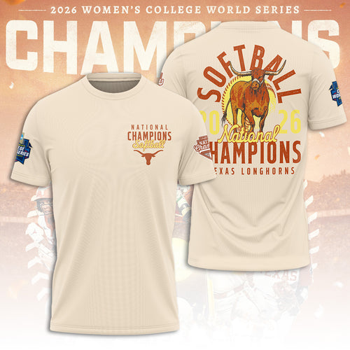 Texas Longhorns NCAA Women's Softball Champions 2026 3D Apparel – TANTN23428