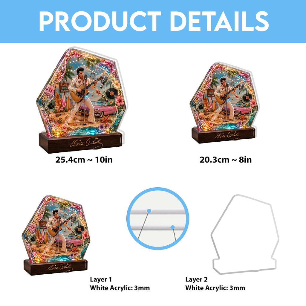 Elvis Presley Custom Shape Acrylic Light Box – TANTN23457
