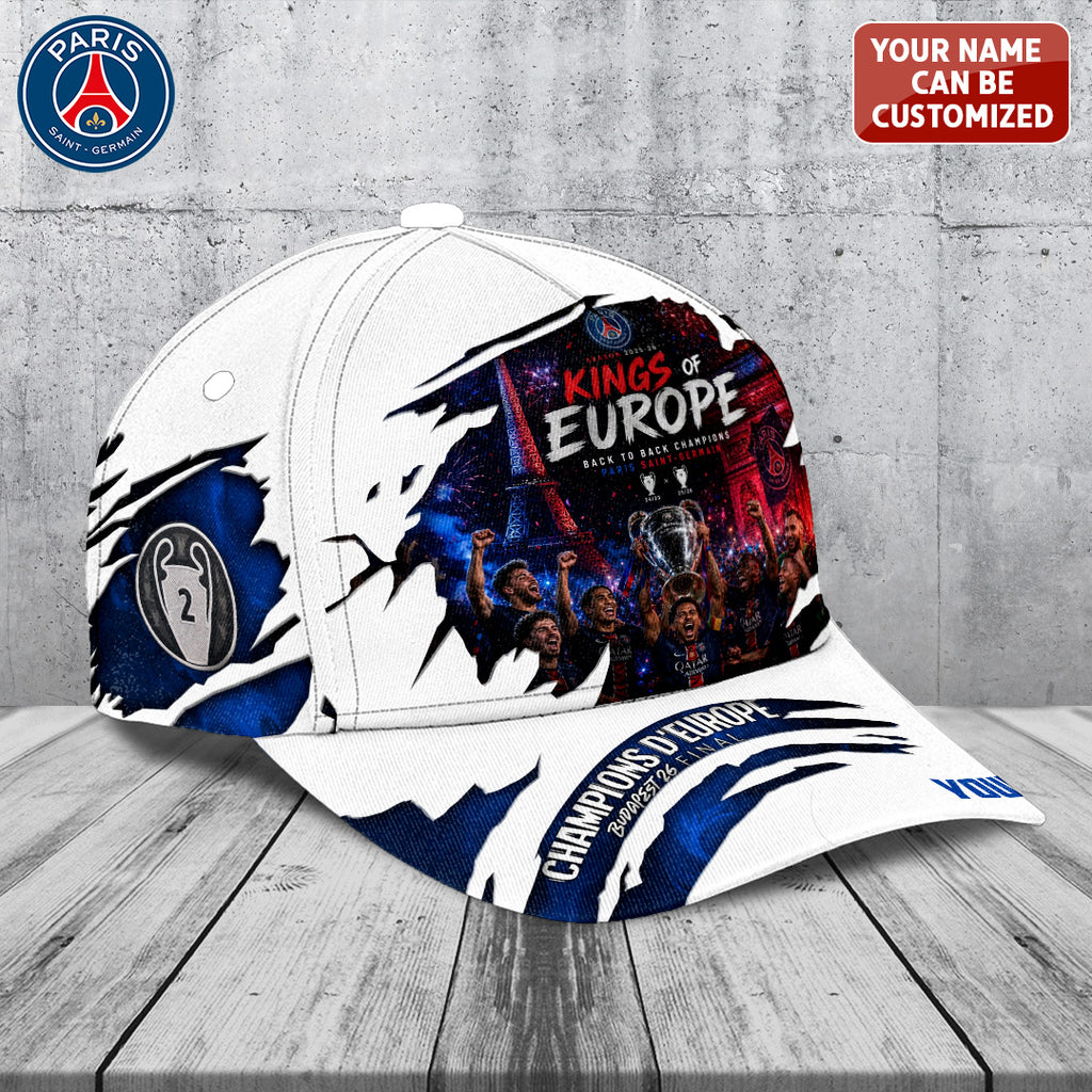 Personalized Paris Saint-Germain Champions of Europe 25/26 Classic Cap – TANTN23541
