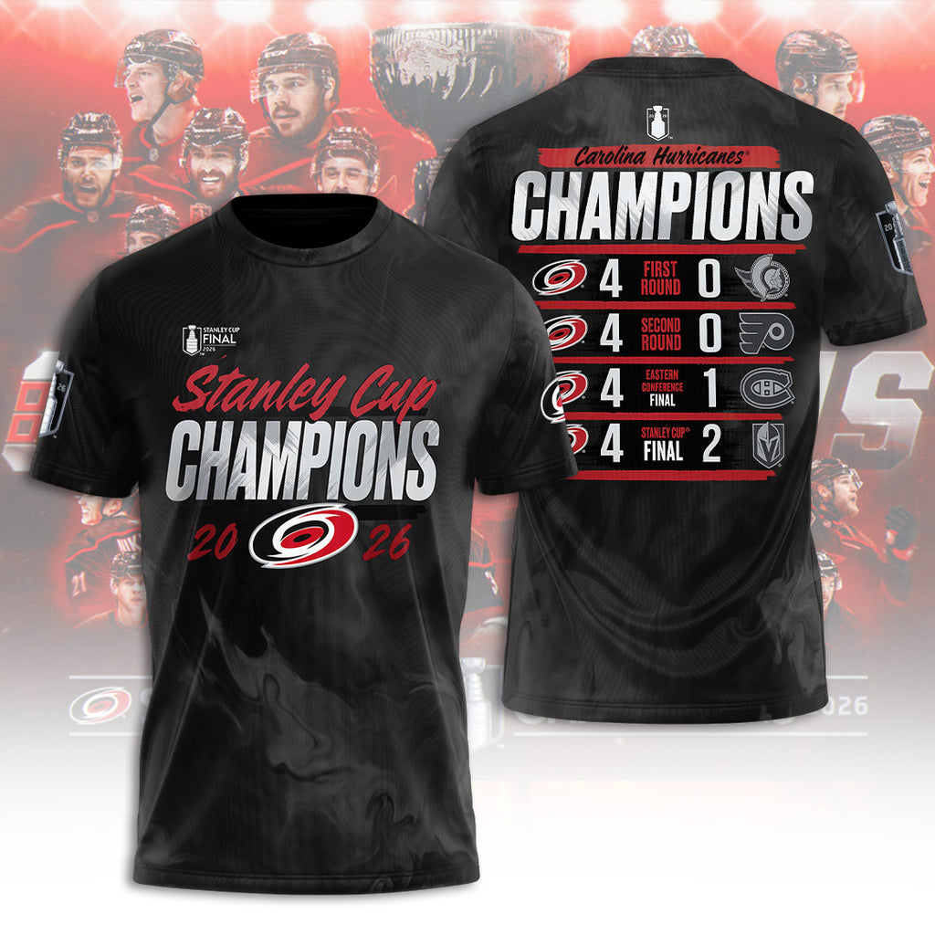 Carolina Hurricanes Stanley Cup Champions 2026 3D Apparel – TANTN23659