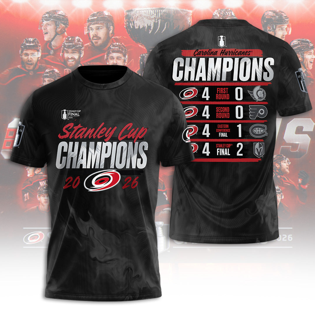 Carolina Hurricanes Stanley Cup Champions 2026 3D Apparel – TANTN23659
