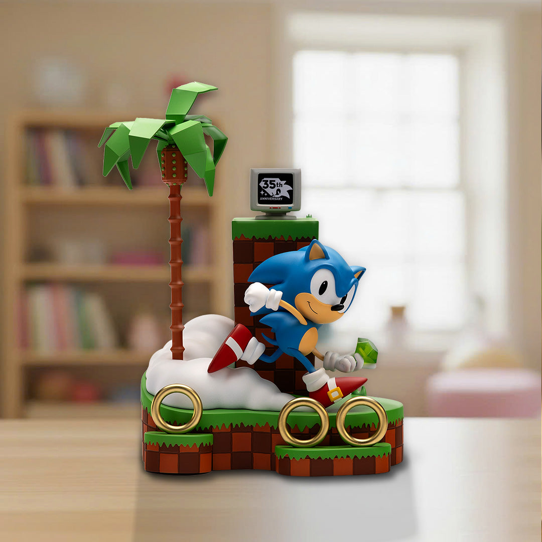 Sonic the Hedgehog 35th Anniversary Custom Shape Acrylic Plaque – TANTN23983