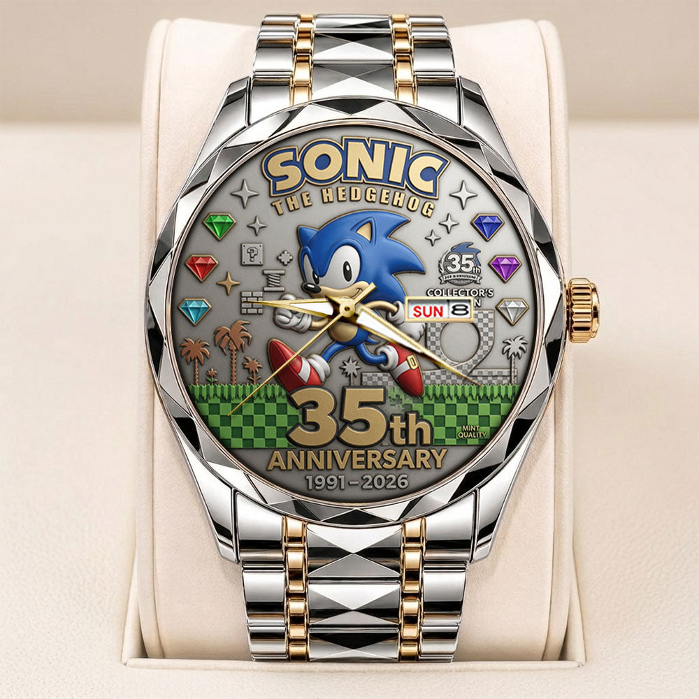 Sonic the Hedgehog 35th Anniversary Alloy Luxury Quartz Watch – TANTN23988